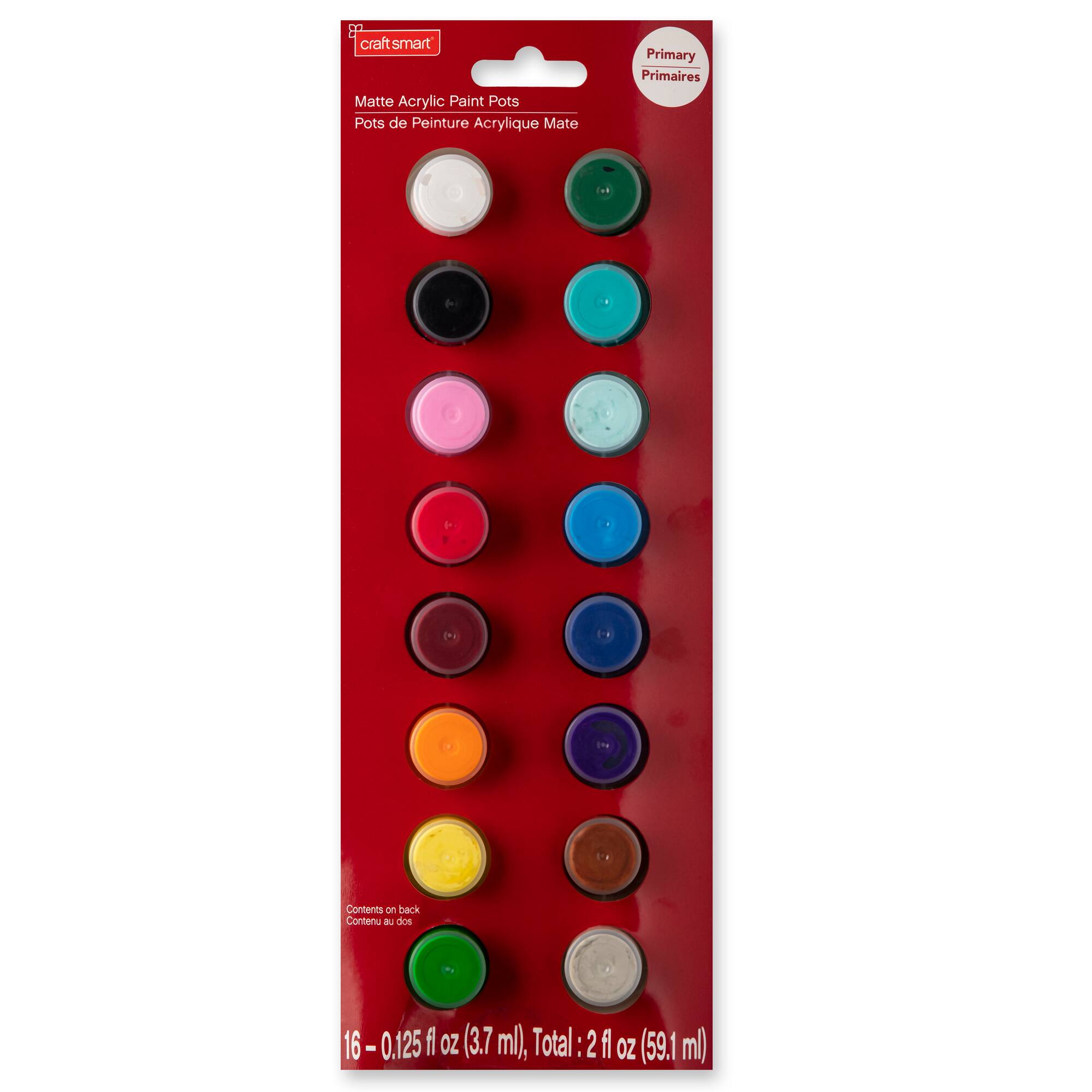 12 Pack: Primary Acrylic Paint Pot Set by Craft Smart®